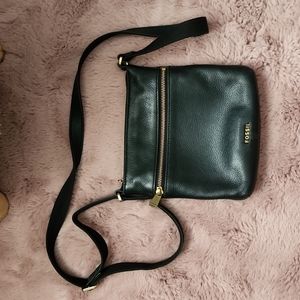 Fossil small black crossbody